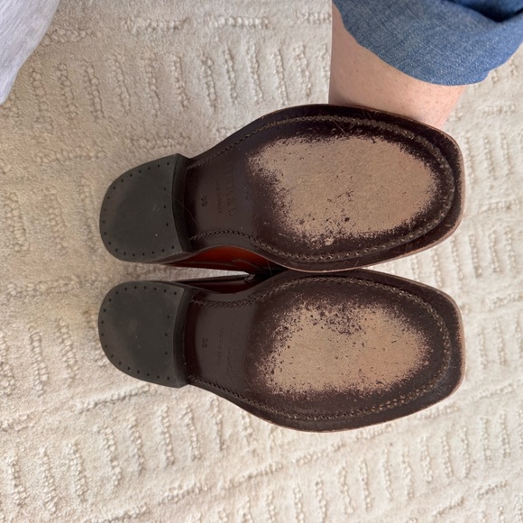 BERLEU Brown Leather Women's Mules - Picture 3 of 4